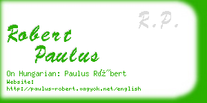 robert paulus business card